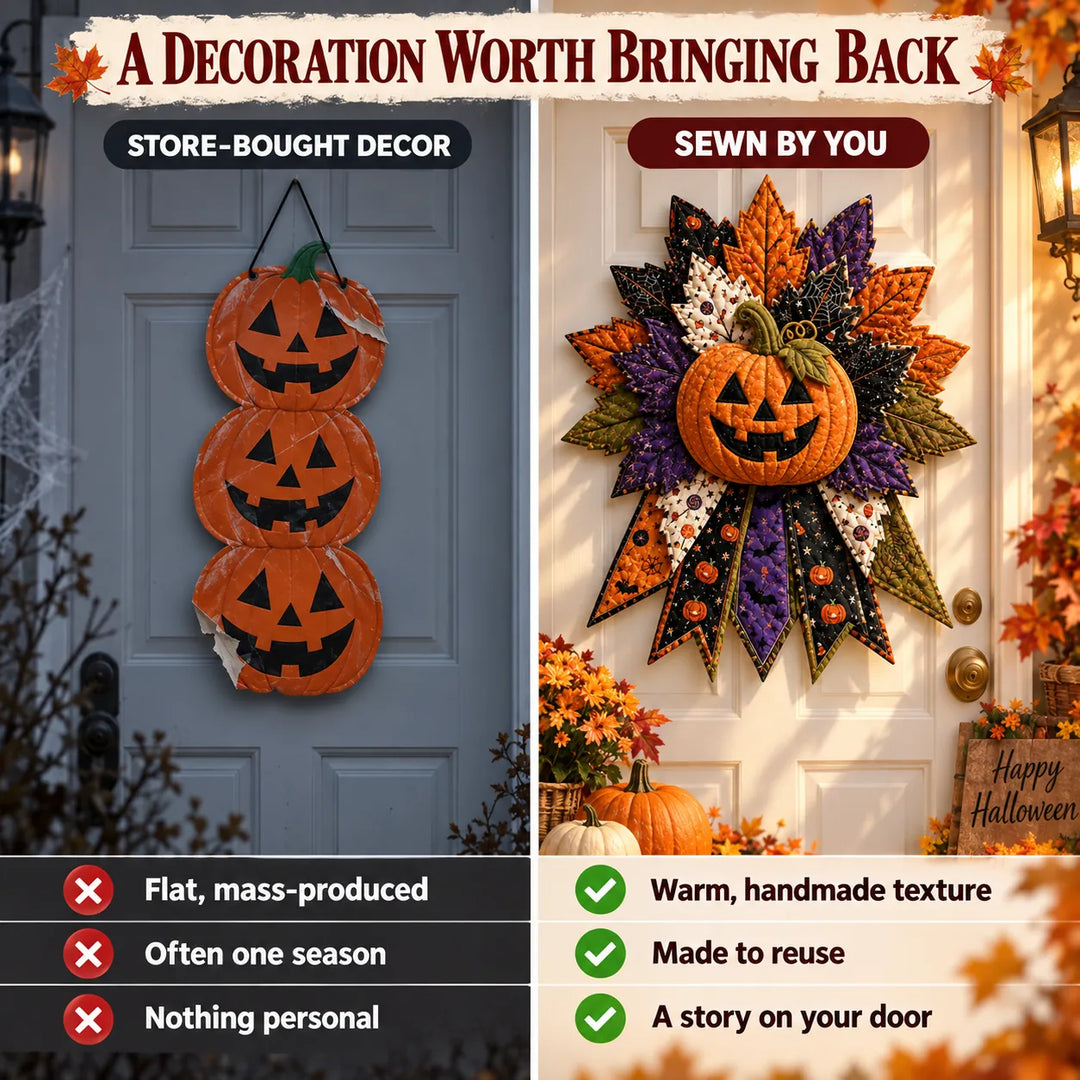 Holiday Door Hanging Quilt Kit – Christmas &amp; Halloween DIY