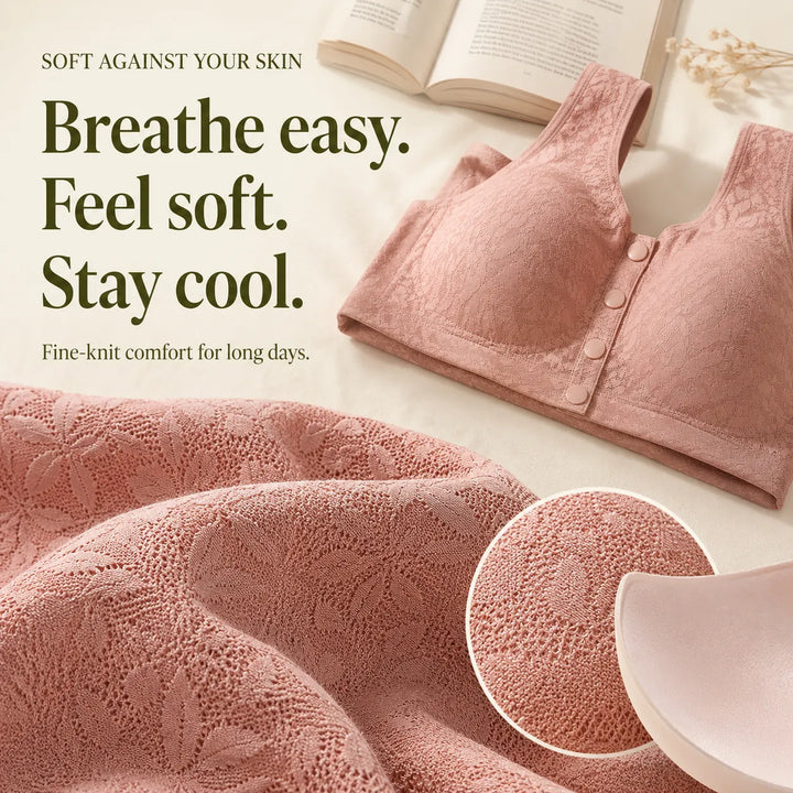 Wireless Front-Close Bra — Seamless All-Day Comfort