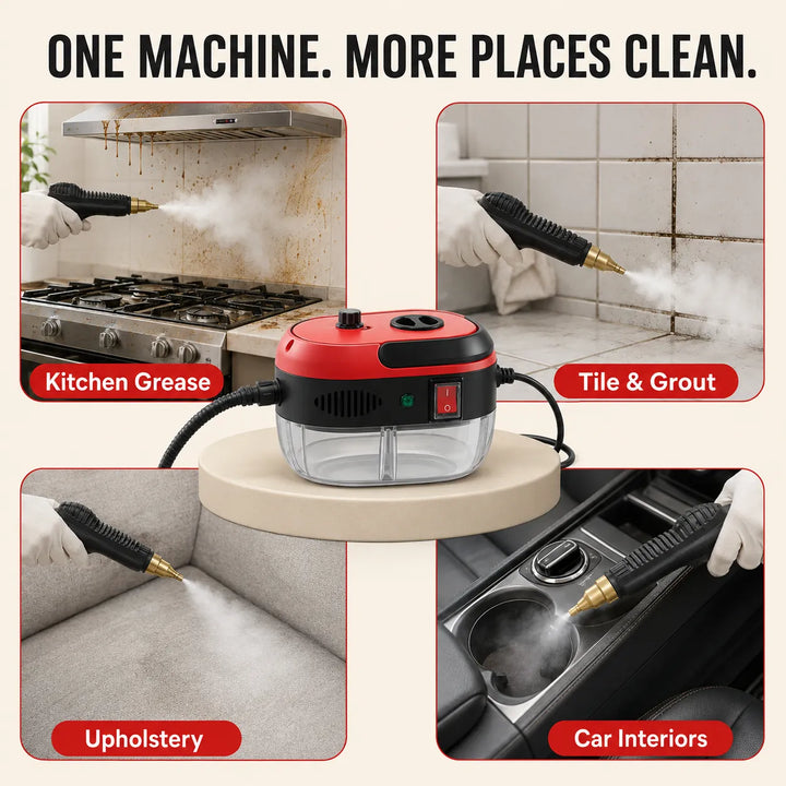 2500W Steam Cleaner: Zero Chemicals, Every Surface