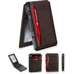 RFID-Blocking Bifold Wallet with Pop-Up Card Access