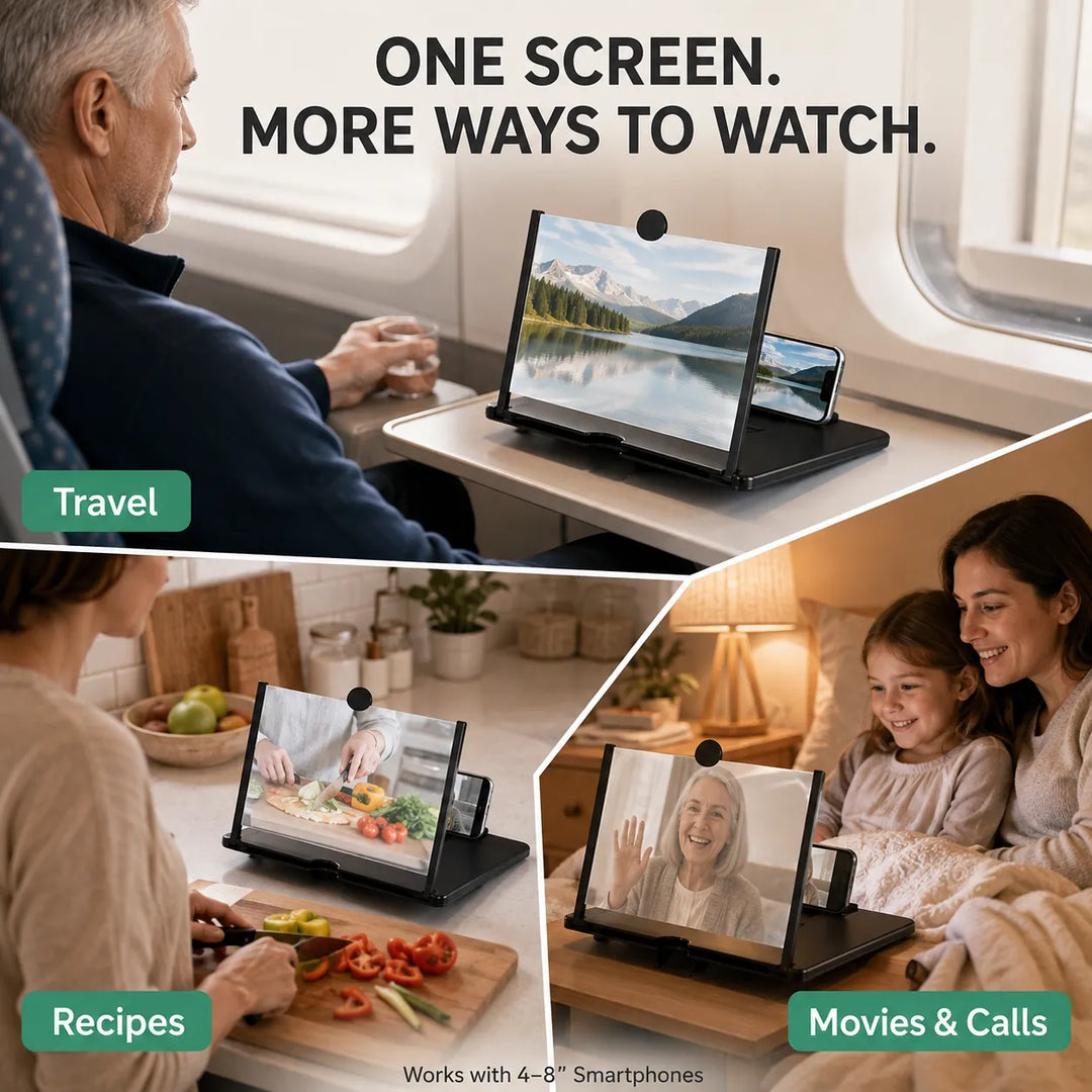 14" Phone Screen Magnifier – Turn Your Smartphone Into a Cinema, No Power Needed
