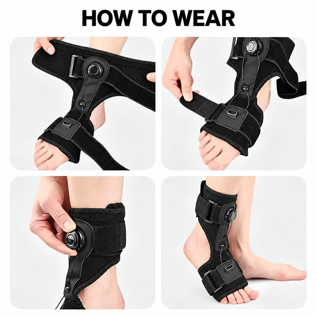 Foot Drop Brace with Steel Wire, Adjustable, Left or Right