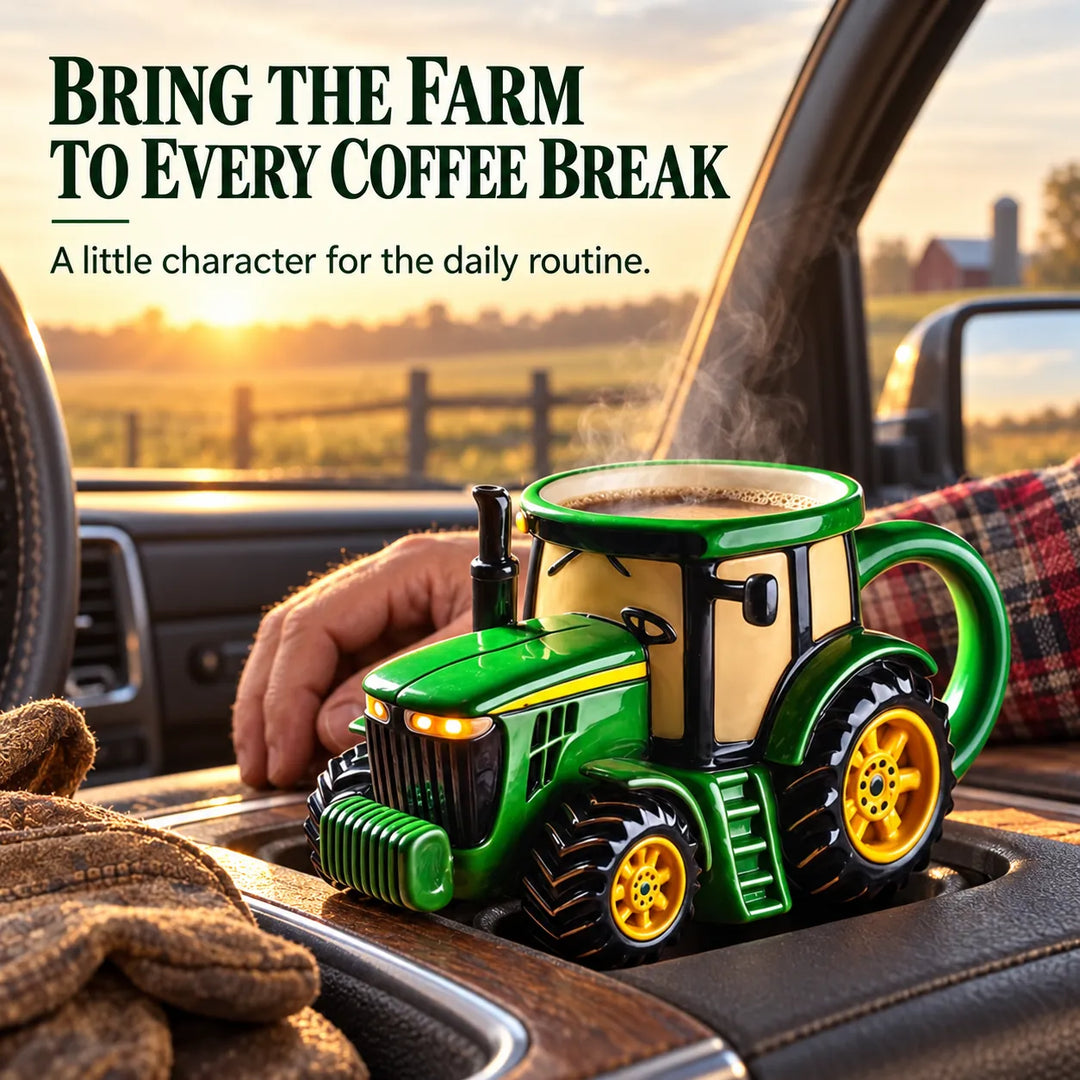 Vintage Tractor-Shaped Coffee Mug – 11 oz Retro Farm Cup