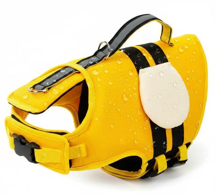 Bee Design Dog Swim Vest - Oxford Life Jacket With Handle