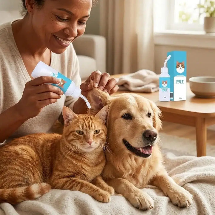 4 fl oz  Ear Cleaner for Dogs &amp; Cats – Gentle Itch Relief &amp; Odor Control
