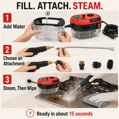 2500W Steam Cleaner: Zero Chemicals, Every Surface