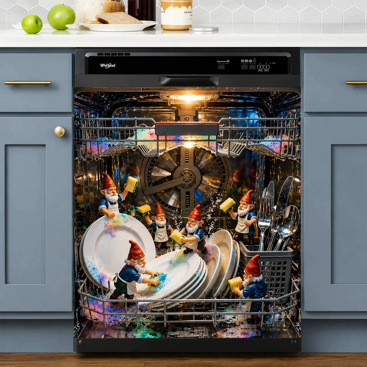 Halloween Magnetic Dishwasher Cover - Reusable Polyester Decor