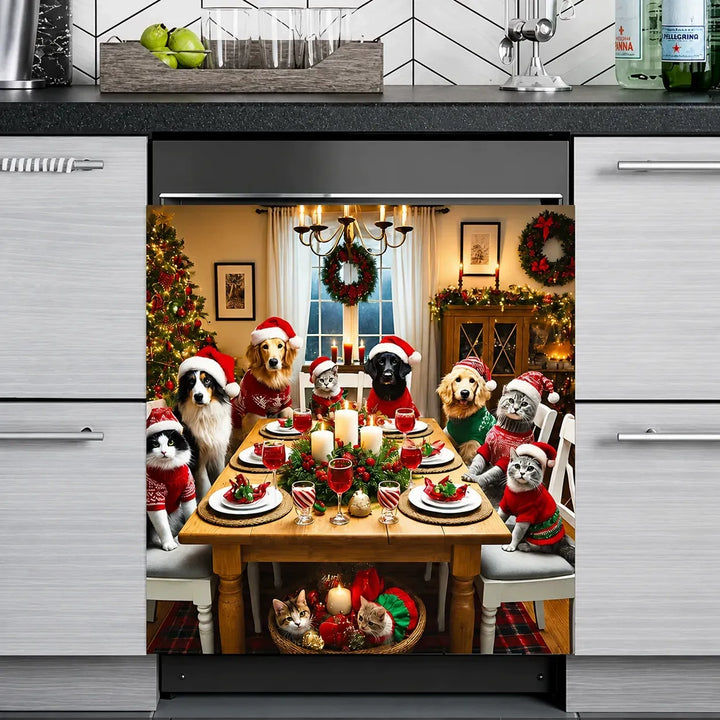 Halloween Magnetic Dishwasher Cover - Reusable Polyester Decor