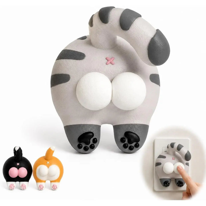 Funny Cat Butt Light Switch Cover - 3D Printed Wall Plate