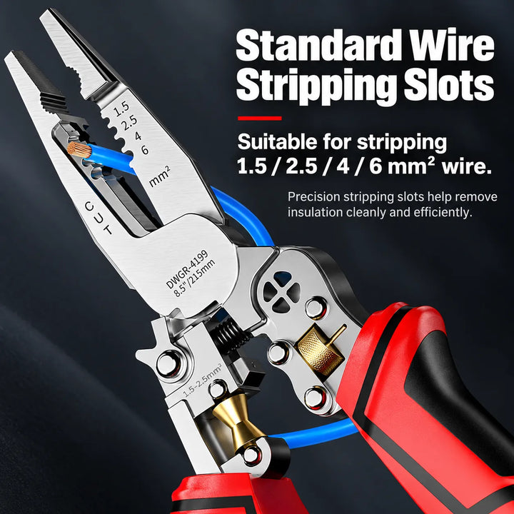 16-in-1 Folding Wire Stripper with Voltage Tester, USB-C Rechargeable