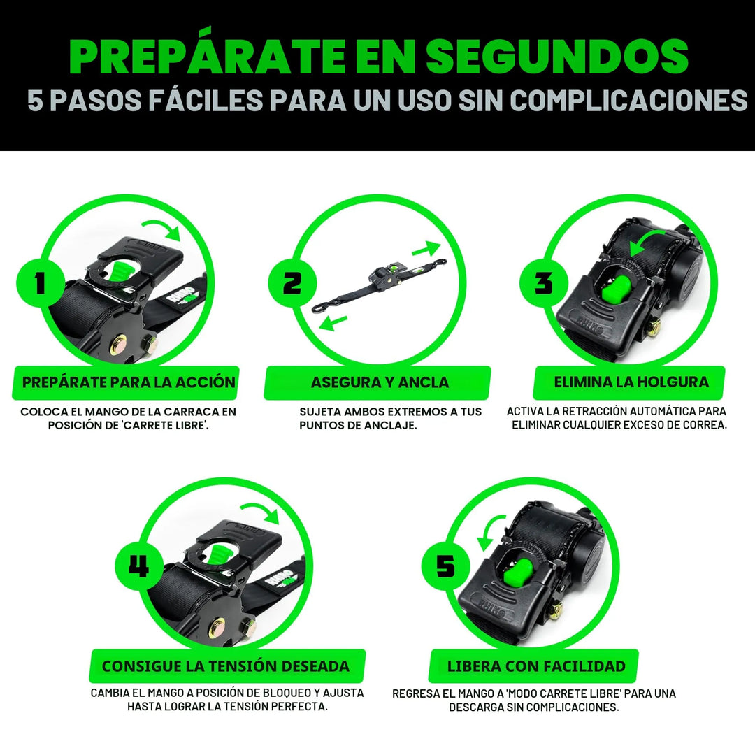 Retractable Ratchet Tie Down Straps | No Knots for Truck &amp; Trailer