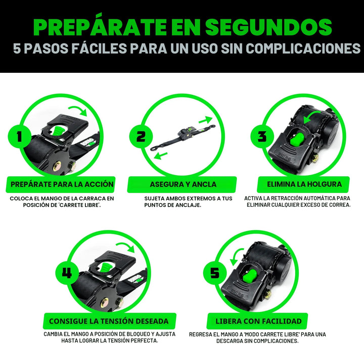 Retractable Ratchet Tie Down Straps | No Knots for Truck &amp; Trailer