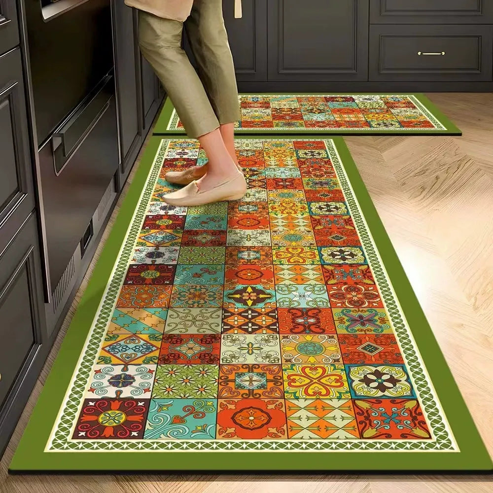 Absorbent Non-Slip Kitchen Mat — Soft Underfoot, Easy to Wash