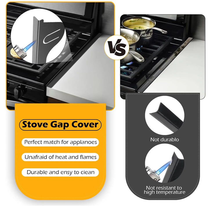 2-Pack Stainless Steel Stove Gap Covers for a Seamless Look