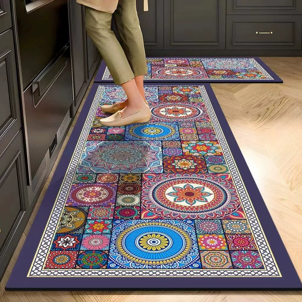 Absorbent Non-Slip Kitchen Mat — Soft Underfoot, Easy to Wash