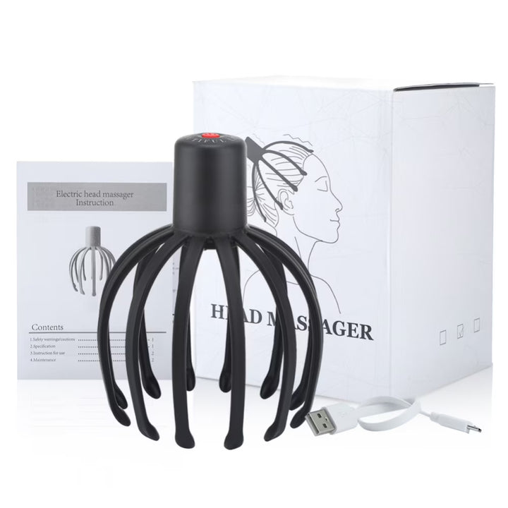 Electric Scalp Massager with 3 Modes, 360 Degree Head Massager, Cordless Portable Head Scratcher for Stress Relax