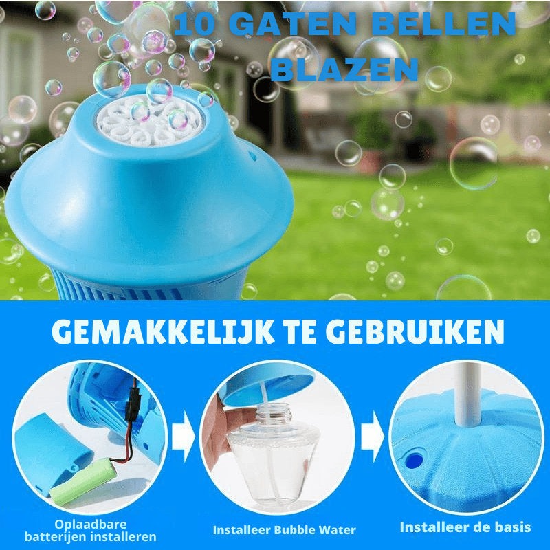Hands-Free Standing Bubble Lamp | 360° Leak-Proof Street Light Blower