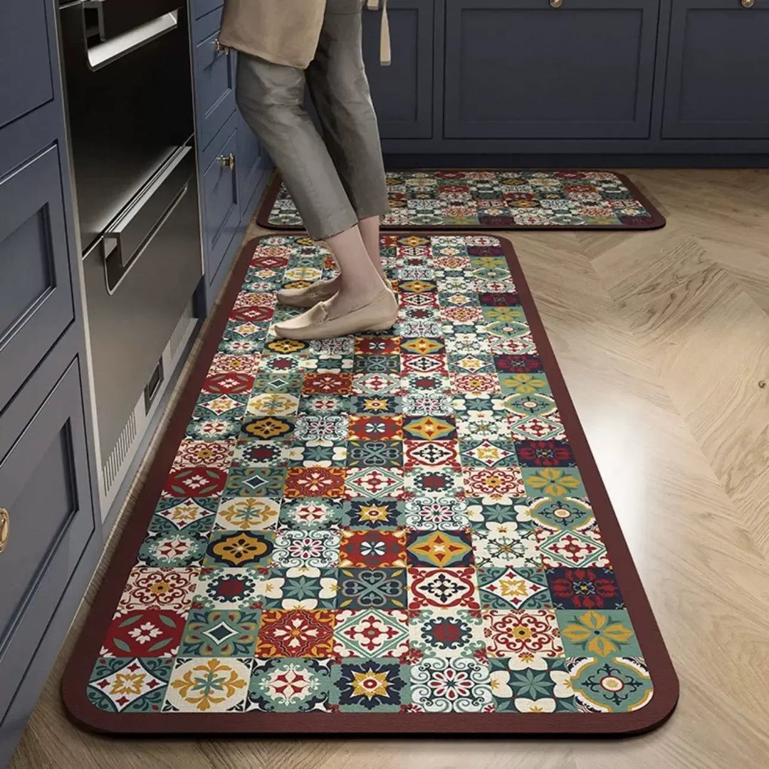 Absorbent Non-Slip Kitchen Mat — Soft Underfoot, Easy to Wash