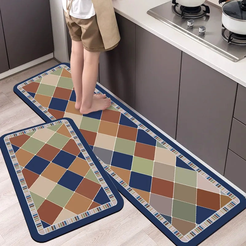 Absorbent Non-Slip Kitchen Mat — Soft Underfoot, Easy to Wash