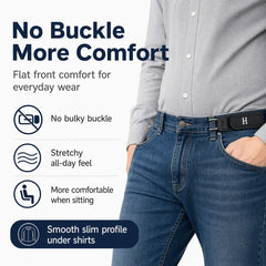 4Pcs Buckleless Elastic Waistband | 100% Front Pressure Relief