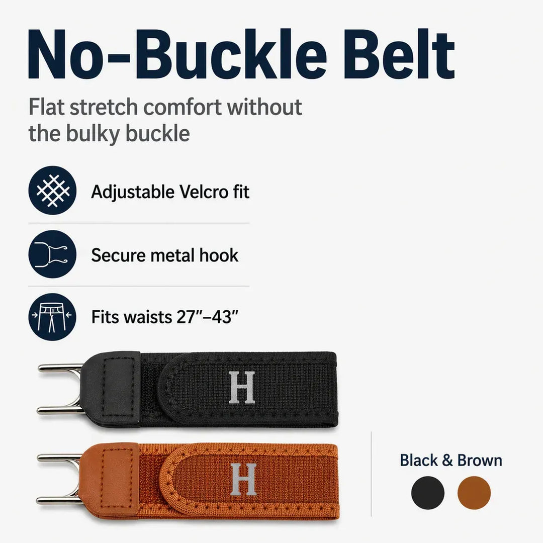 4Pcs Buckleless Elastic Waistband | 100% Front Pressure Relief