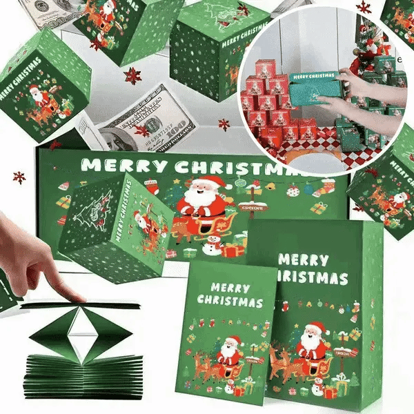 Christmas Surprise Pop-Up Gift Box – DIY Explosion Money Box