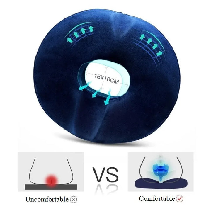 Ergonomic Donut Seat Cushion for Tailbone &amp; Pressure Relief
