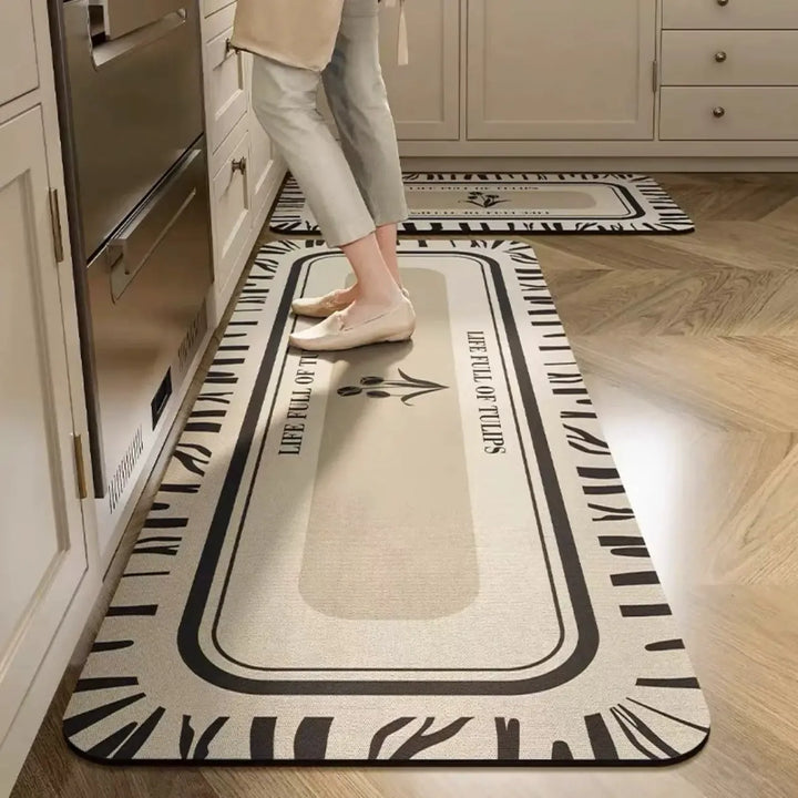 Absorbent Non-Slip Kitchen Mat — Soft Underfoot, Easy to Wash