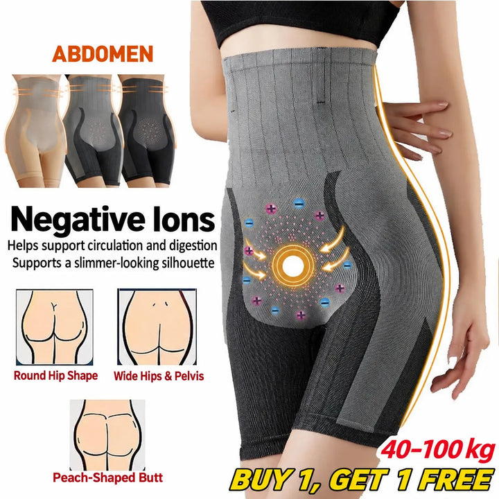 （Buy 1 Get 1 Free）High-Waist Seamless Butt-Lift Shaping Shorts – Tummy Control, No Lines