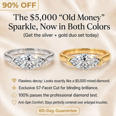 🔥 LAST DAY 90% OFF:  Anti-Spin VVS1 Flawless Moissanite East-to-West Marquise Ring in 14K Gold