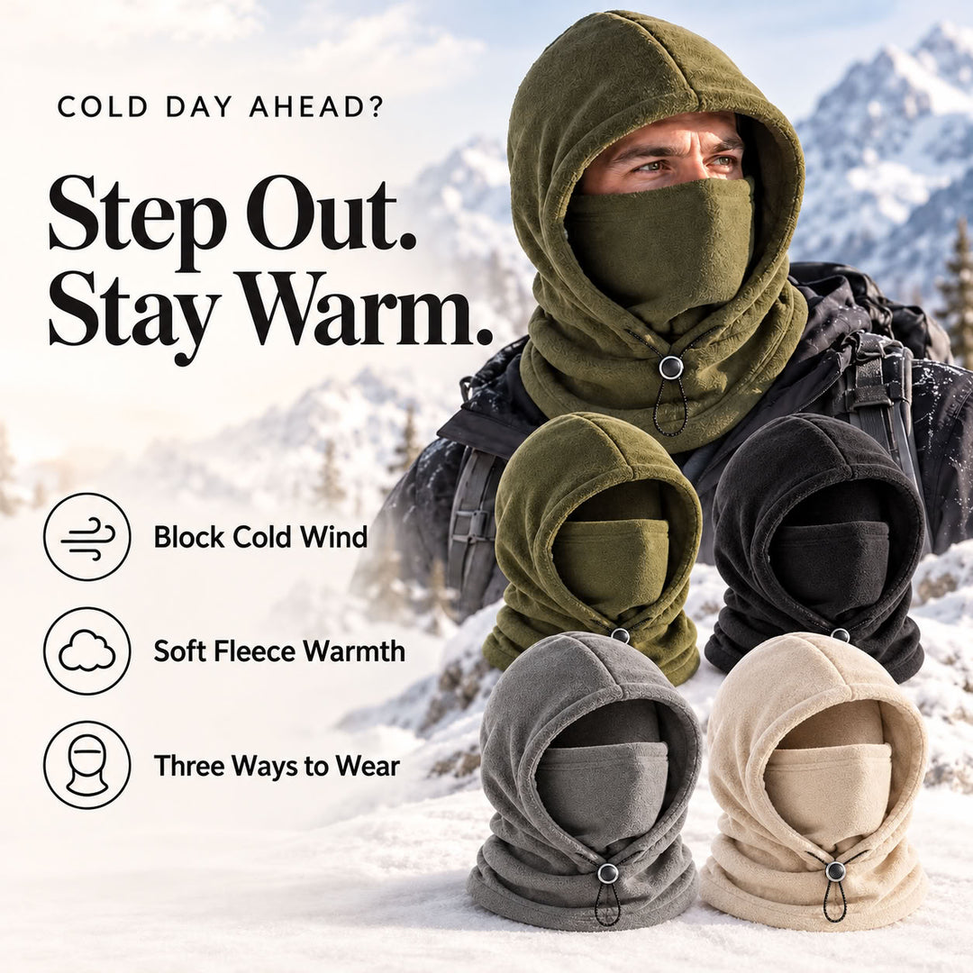 Windproof Winter Cycling Balaclava | 3-in-1 Thermal Face Mask for Helmets
