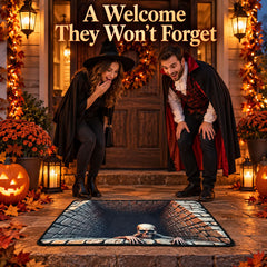 3D Illusion Halloween Doormat, Spooky Optical Entryway Mat