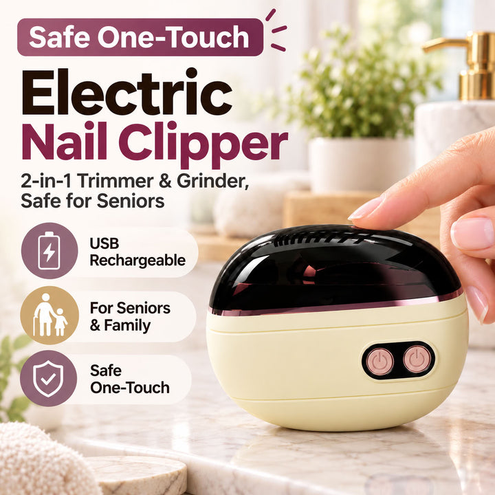 Electric Nail Clipper - 2-in-1 Trimmer &amp; Nail Grinder, Safe for Seniors