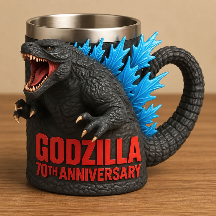 Godzilla 3D Resin Coffee Mug – Sculpted Movie Fan Gift, Desk Decor