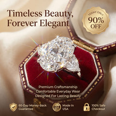 Classic Brilliant Fire Oval Statement Resizable Ring | 90% OFF Limited Time, Last Day!🔥