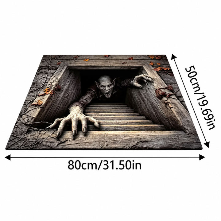 3D Illusion Halloween Doormat, Spooky Optical Entryway Mat