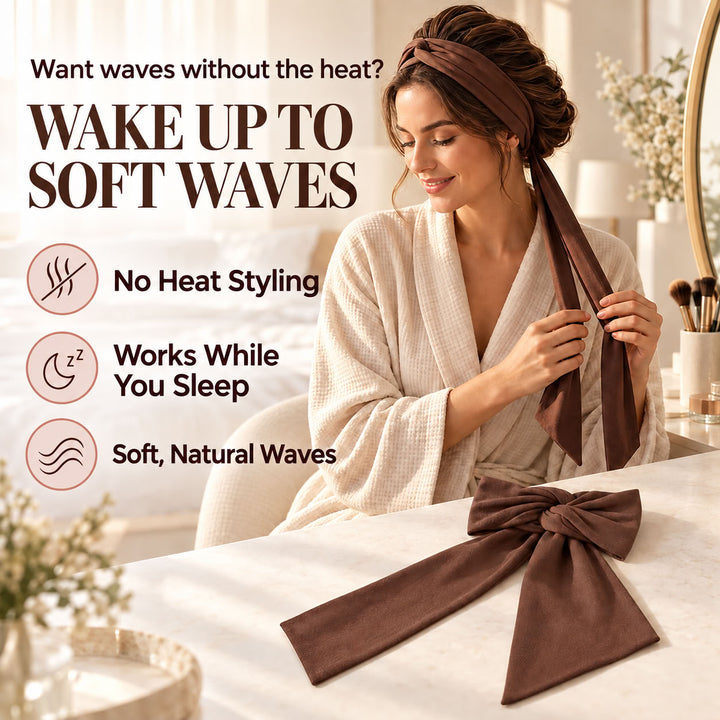 Heatless Curling Headband — Soft Overnight Waves Without Hot Tools