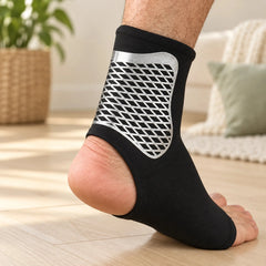 Open-Heel Ankle Support Wrap – Adjustable Compression for Sports