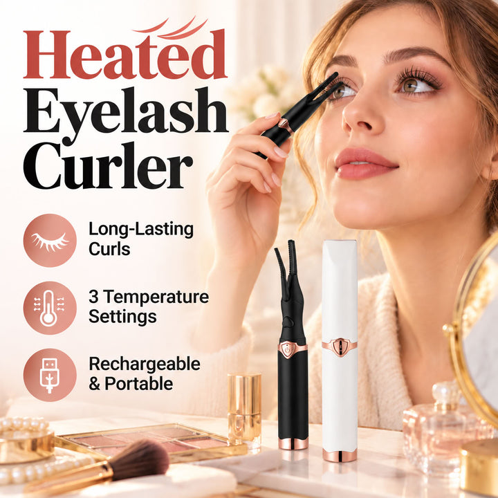 Rechargeable Heated Eyelash Curler, 3 Temp Ionic Lash Comb