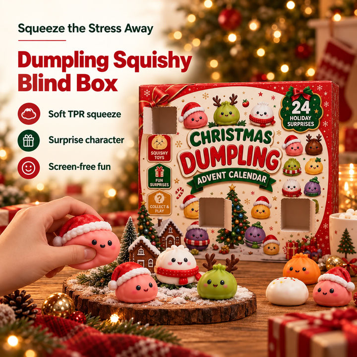 Christmas Dumpling Squishy Blind Box – Cute Sensory Stress Relief Toy
