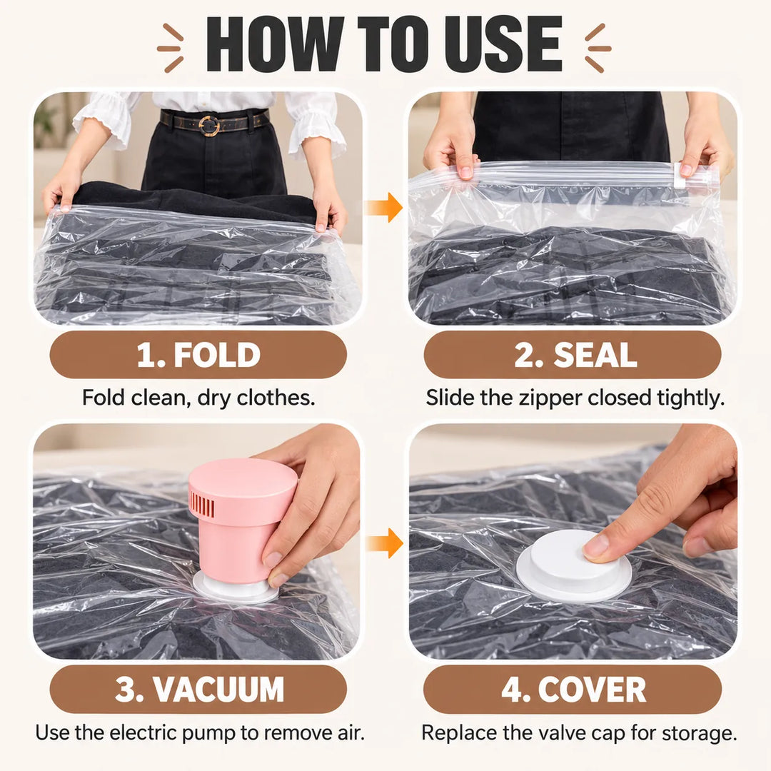 Hanging Vacuum Storage Bags: Heavy-Duty Space-Saver System for Coats &amp; Jackets