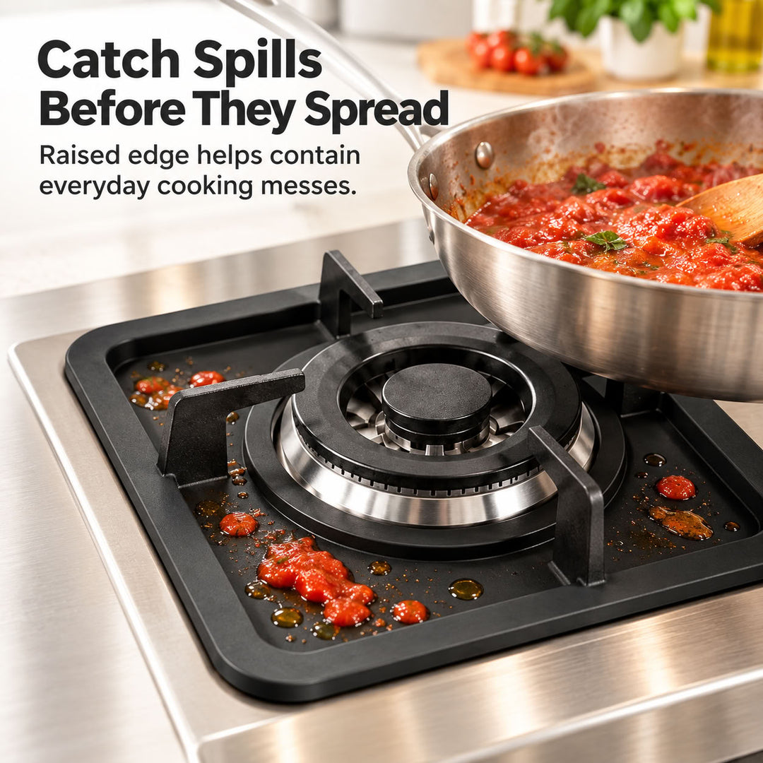 Reusable Silicone Gas Stove Protector Mat, Cut-to-Fit Burner Pad