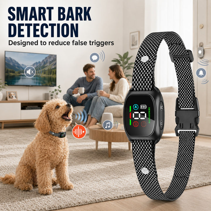 No-Shock Anti-Bark Collar – Humane Vibration &amp; Beep Training, IP67