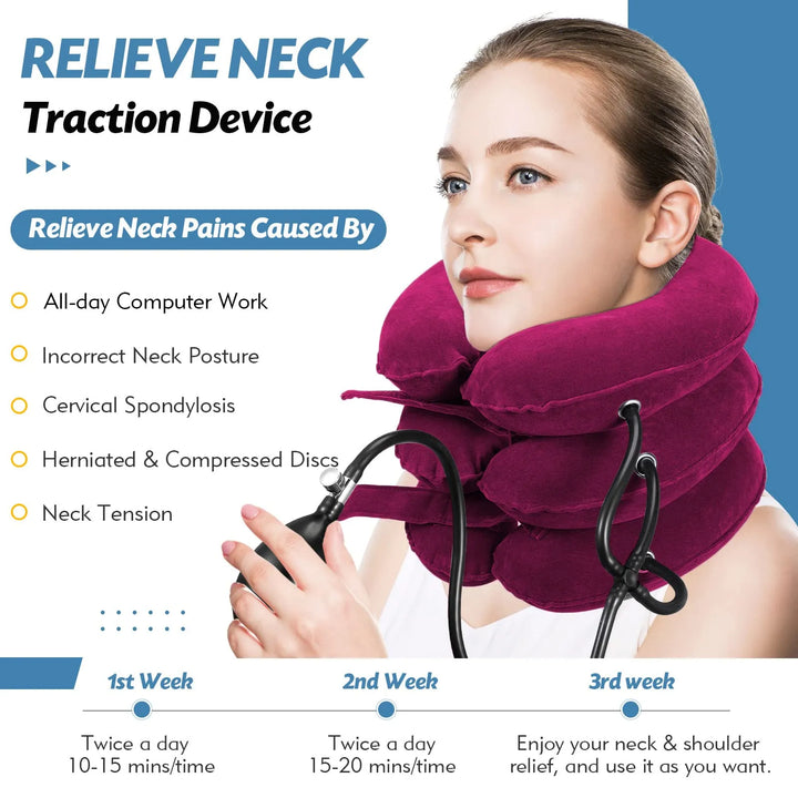 Neck Traction Pillow for Shoulder &amp; Tension Relief