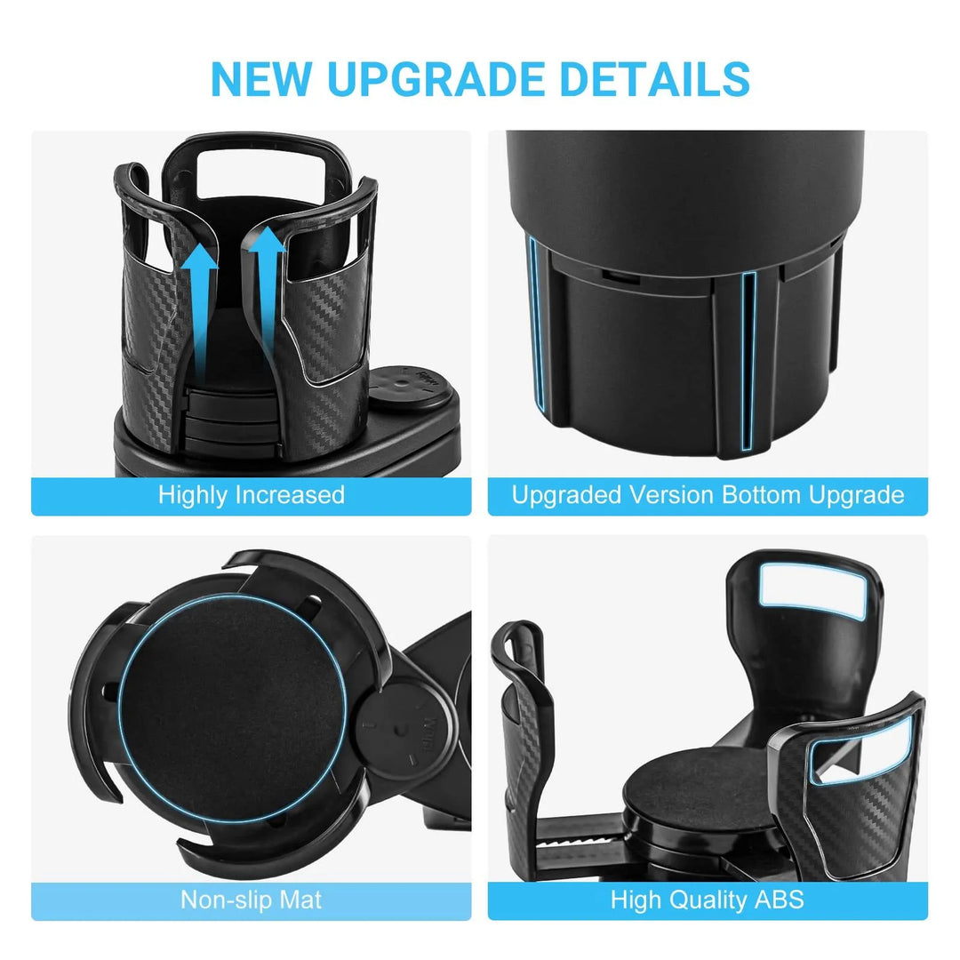 Car Cup Holder Expander | Locks Tight on Every Turn