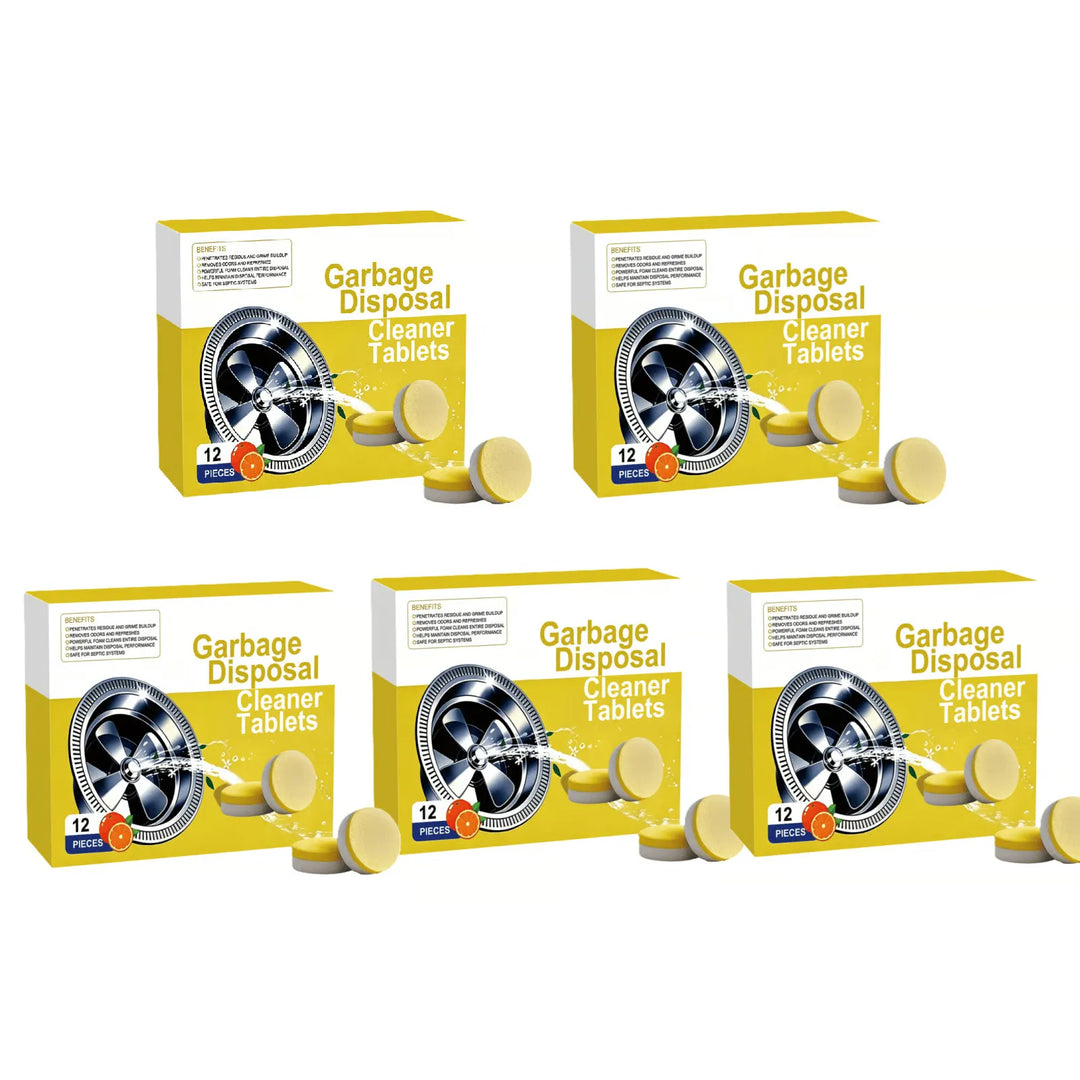 Citrus Disposal Cleaner Tablets for Kitchen Sink Drain Odor Removal