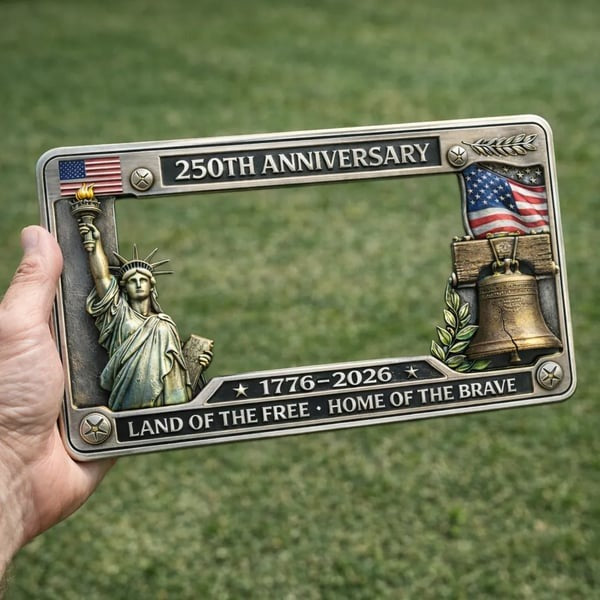 American 250th Anniversary Commemorative License Plate Frame
