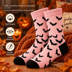 👻6-Pack Halloween Crew Socks — Cute Pumpkin Ghost Skeleton Novelty Socks🎃