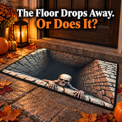 3D Illusion Halloween Doormat, Spooky Optical Entryway Mat