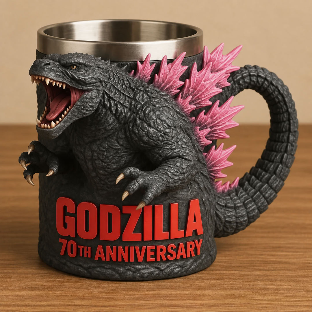 Godzilla 3D Resin Coffee Mug – Sculpted Movie Fan Gift, Desk Decor